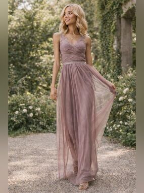 NEW BHLDN by Anthropologie Hitherto Fleur Dress – Rose Quartz
